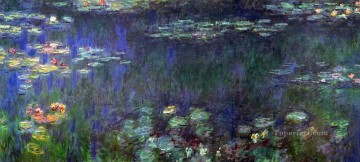  verde Pintura - Verde Reflejo izquierda mitad Claude Monet Impresionismo Flores